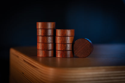 38mm x 13mm Hardwood Backgammon Checkers