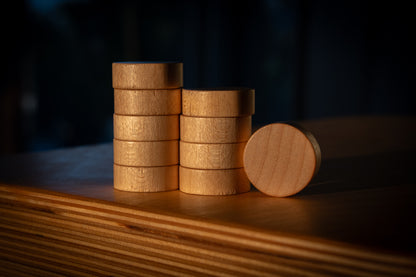 38mm x 13mm Hardwood Backgammon Checkers