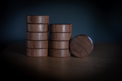 38mm x 13mm Hardwood Backgammon Checkers